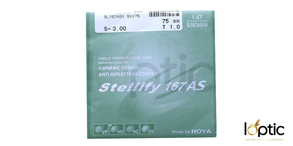 Tròng kính Nhật Bản siêu mỏng Hoya Stellify 1.67